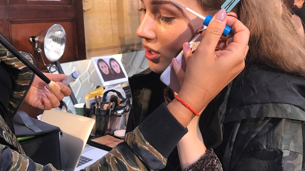 Backstage at Victoria Beckham
