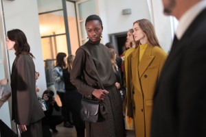 Backstage at Jil Sander RTW Fall 2017
