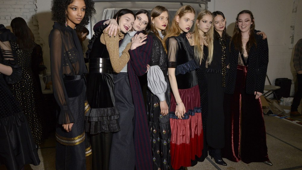 Backstage at Jill Stuart RTW 2017