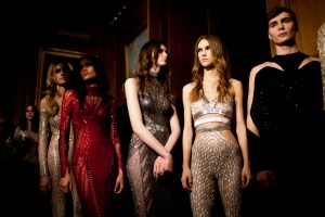 Backstage at Julien MacDonald RTW Fall 2017