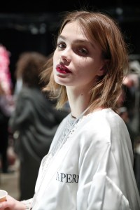 Backstage at La Perla RTW Fall 2017
