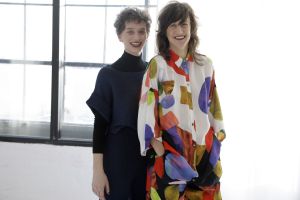 Backstage at Mara Hoffman RTW Fall 2017