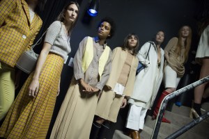 Backstage at Maryam Nassir Zadeh RTW Fall 2017