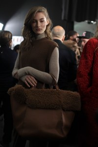 Backstage at Max Mara RTW Fall 2017