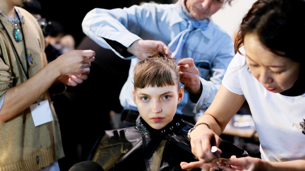 Backstage at Milly RTW Fall 2017