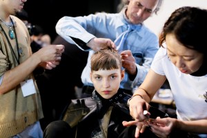 Backstage at Milly RTW Fall 2017