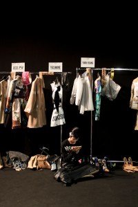 Backstage at Moschino RTW Fall 2017