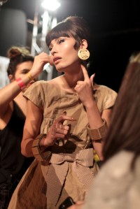 Backstage at Moschino RTW Fall 2017