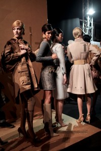 Backstage at Moschino RTW Fall 2017