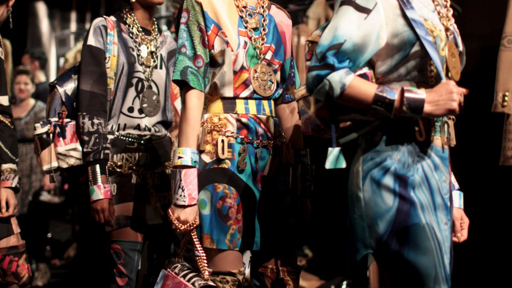 Backstage at Moschino RTW Fall 2017