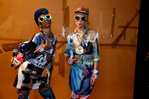 Backstage at Moschino RTW Fall 2017