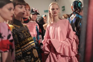 Backstage at MSGM RTW Fall 2017