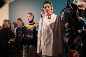 Backstage at MSGM RTW Fall 2017