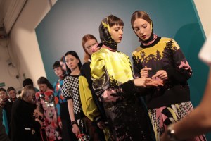 Backstage at MSGM RTW Fall 2017