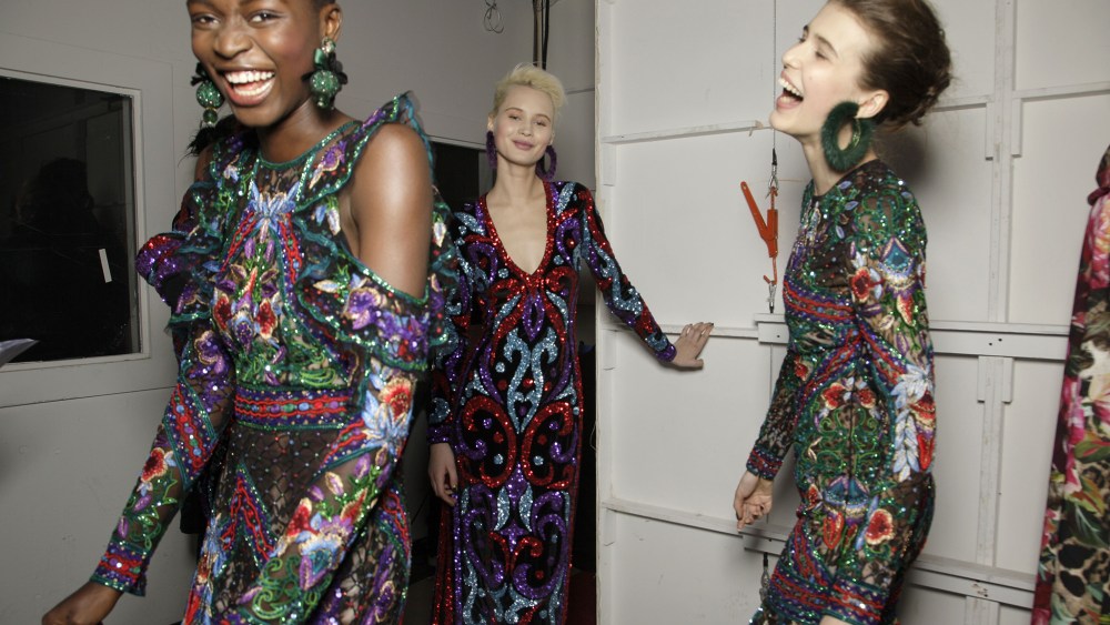 Backstage at Naeem Khan RTW Fall 2017