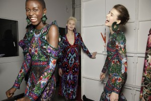 Backstage at Naeem Khan RTW Fall 2017