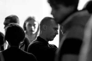 Backstage at Patrik Ervell Men's Fall 2017