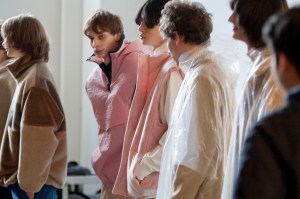 Backstage at Patrik Ervell Men's Fall 2017
