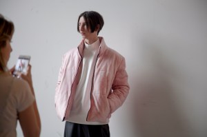 Backstage at Patrik Ervell Men's Fall 2017