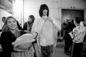 Backstage at Patrik Ervell Men's Fall 2017