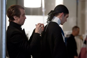 Backstage at Patrik Ervell Men's Fall 2017