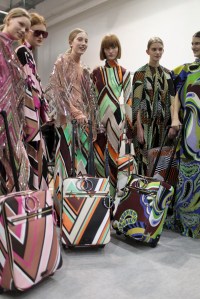 Backstage at Emilio Pucci RTW 2017