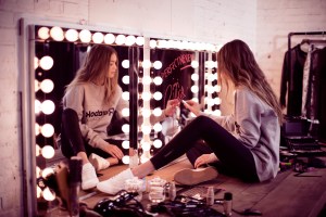 A visual of Reebok's spring campaign featuring Gigi Hadid