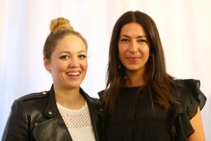 Erika Christensen and Rebecca Minkoff backstage