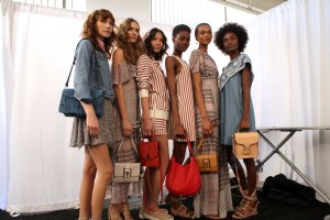 Backstage at the Rebecca Minkoff show