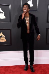 Desiigner in Giorgio Armani Grammy Awards Fashion 2017