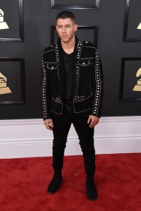 Nick Jonas in Balmain Grammy Awards Fashion 2017