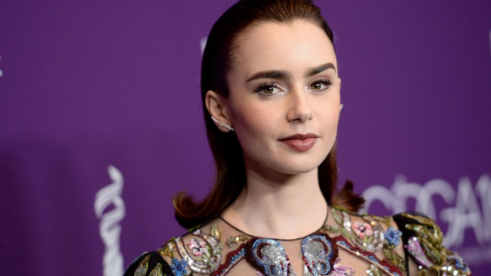 Lily Collins in Alexander McQueen 19th Annual Costume Designers Guild Awards