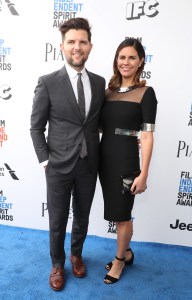 Adam Scott and Naomi Scott 32nd Film Independent Spirit Awards, Arrivals, Santa Monica, Los Angeles, USA - 25 Feb 2017