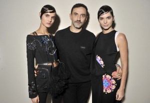 Riccardo Tisci and Kendall Jenner backstage at the Givenchy Spring 2017 show