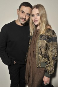 Riccardo Tisci and Natalia Vodianova backstage at the Givenchy Spring 2017 show
