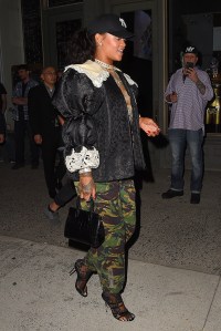 Rihanna leaving the Gucci store opening in SoHo. 05 May 2018 Pictured: Rihanna. Photo credit: MEGA TheMegaAgency.com +1 888 505 6342 (Mega Agency TagID: MEGA214587_004.jpg) [Photo via Mega Agency]