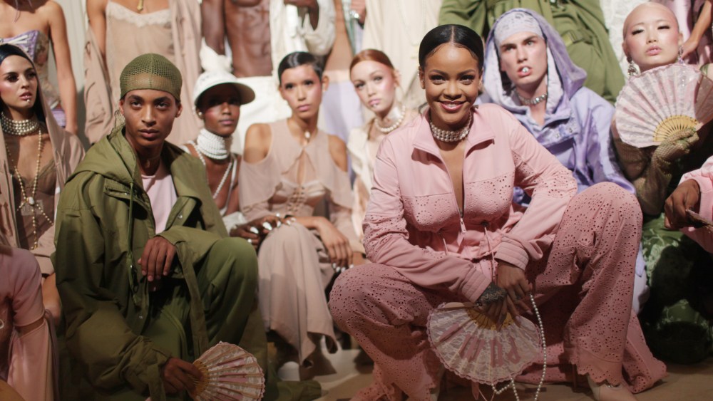 Rihanna at her Fenty Puma Spring 2017 show.