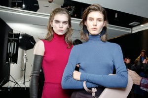 Backstage at Salvatore Ferragamo RTW Fall 2017