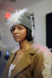 Backstage at Sandy Liang RTW Fall 2017