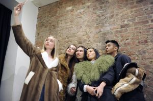 Backstage at Sandy Liang RTW Fall 2017