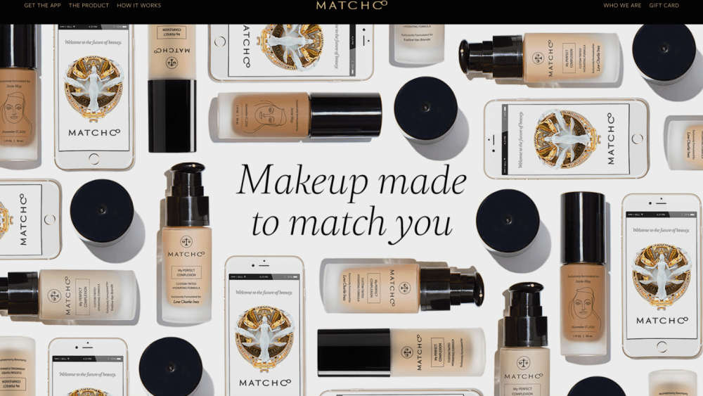 MatchCo. custom blends foundation through a mobile app.