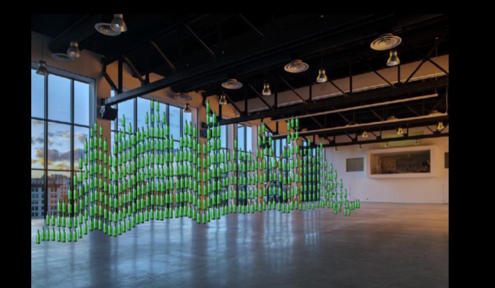 The installation at the Vino 2017 gala event