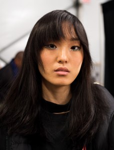 Backstage at Tadashi Shoji RTW Fall 2017
