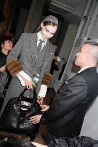 Backstage at Thom Browne RTW Fall 2017