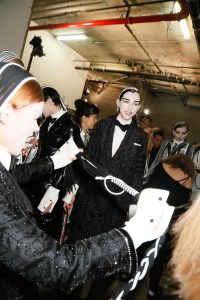 Backstage at Thom Browne RTW Fall 2017