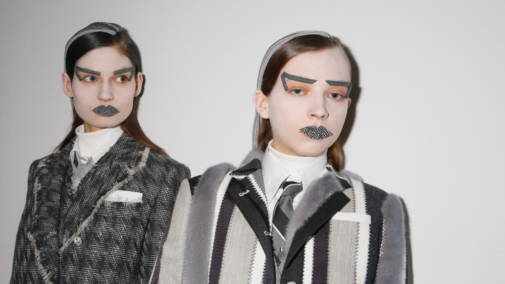 Backstage at Thom Browne RTW Fall 2017