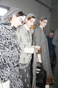Backstage at Thom Browne RTW Fall 2017