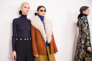 Backstage at Tory Burch RTW Fall 2017