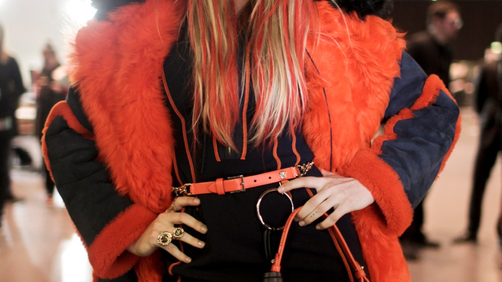 Backstage at Versace RTW Fall 2017