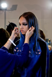 Backstage at Versace RTW Fall 2017